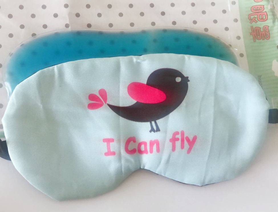 1pc Cartoon Relaxing Sleeping Eye Mask Blindfold with Icegel Travel Afternoon Nap