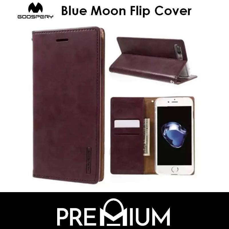 MTech Protection Goospery Blue Moon Flip Phone Cover Shock Proof Case Shockproof Cases Casing Card Slot Holder For Samsung Galaxy S22 S22 S21 Ultra Plus S21 FE