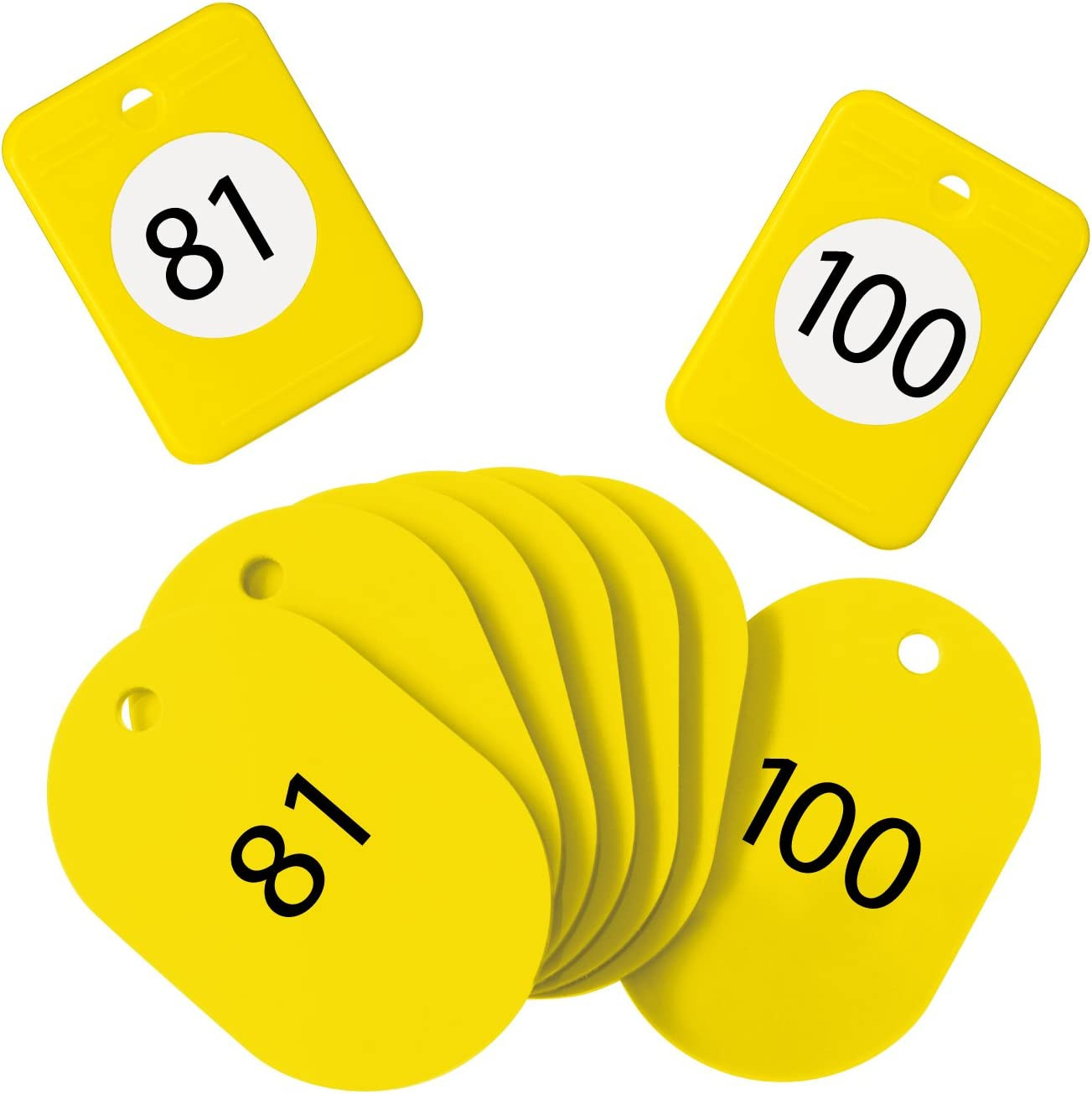 Open Industries BF-154-YE Cloak Ticket, No. 81-100, Yellow