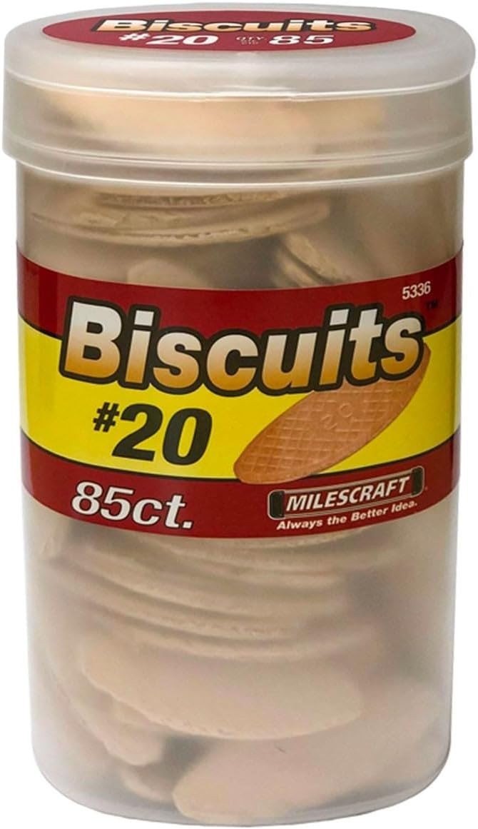 Milescraft 5436#20 Hardwood Biscuits (1000 pack) – For use in Wood Joining, Woodworking, and Crafting. Works with Standard Biscuit Joiners. – Size #20