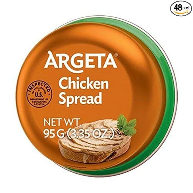 Argeta Pate Spread, Chicken, 95 Gram (Pack of 48)